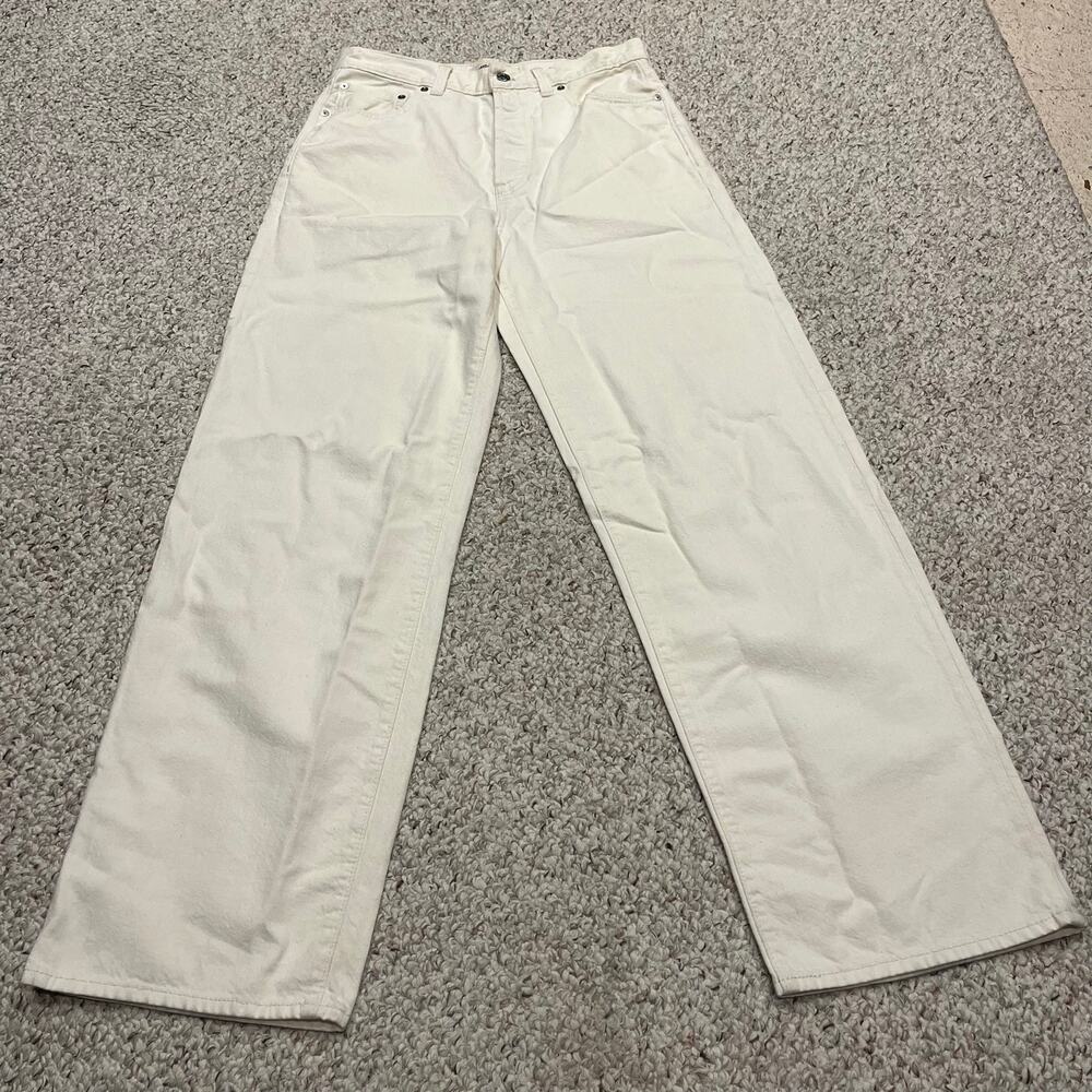 NWT Madewell The Wide LEg Jean Summer Denim 29 Cream Vacation Preppy Classic